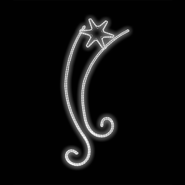 Světelný dekor Vlnky s hvězdou LED 8852 - 174 x 85 cm