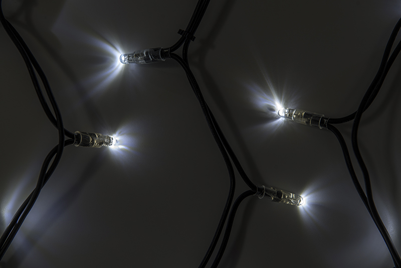 Světelný rampouch LED-RPLR-200 bílá/čk 1m, 200 LED