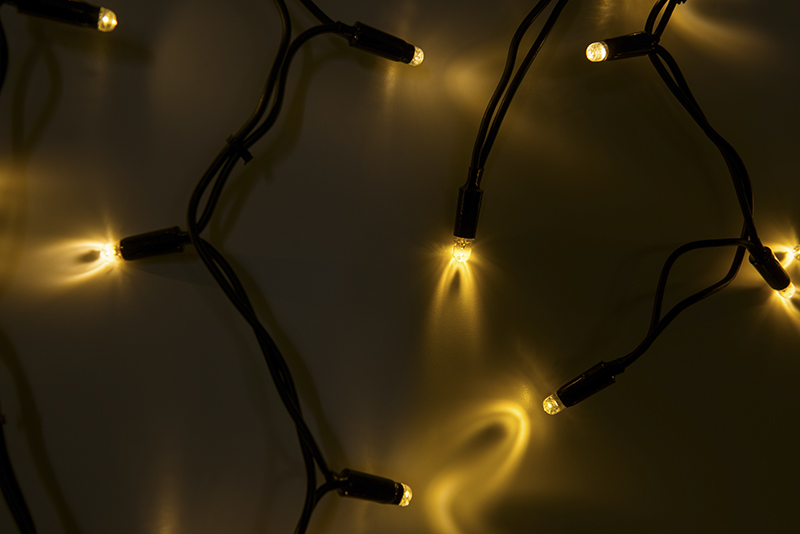 Světelný rampouch LEDIPLR-F-38 teplá bílá+teplá bílá/čk 1,5m, 304 LED křížový konektor