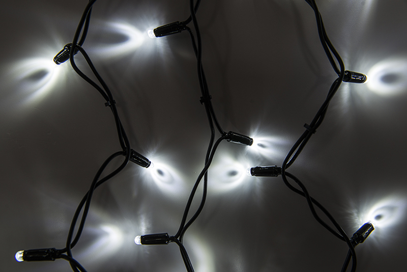 Světelný rampouch LEDICLR-F-304 bílá+bílá/čk 1,5m, 304 LED