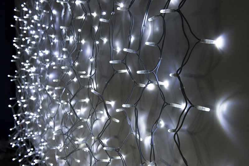 Světelný závěs LED-PLRS-1926-13 bílá/bk 1,5m, 481 LED, křížový konektor VÝPRODEJ