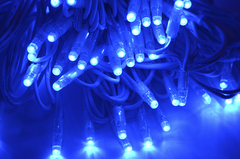 Světelný řetěz LED-PLR-240 modrá/bk 24m, 240 LED