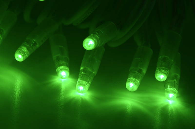 Světelný řetěz LED-PLR-60 zelená/bk 6m, 60 LED