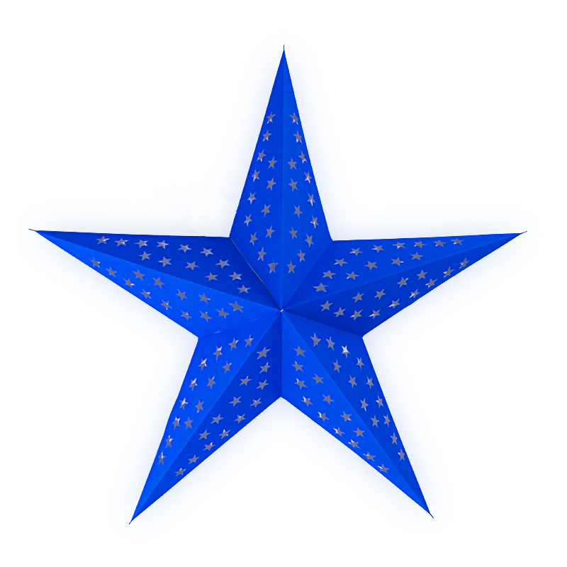 Papírová hvězda pěticípá 35 cm