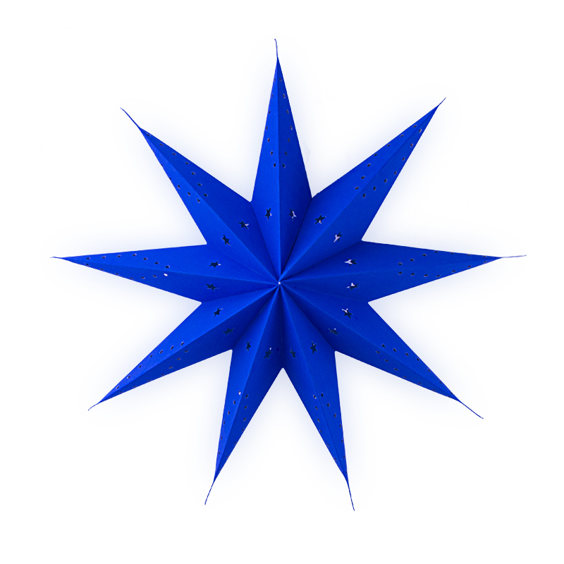 Papírová hvězda devíticípá 60 cm
