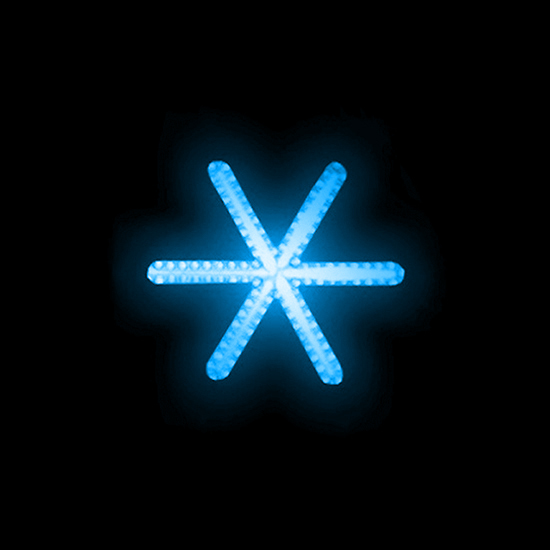 Světelný dekor Vločka velká LED 6033 - 65 x 72 cm