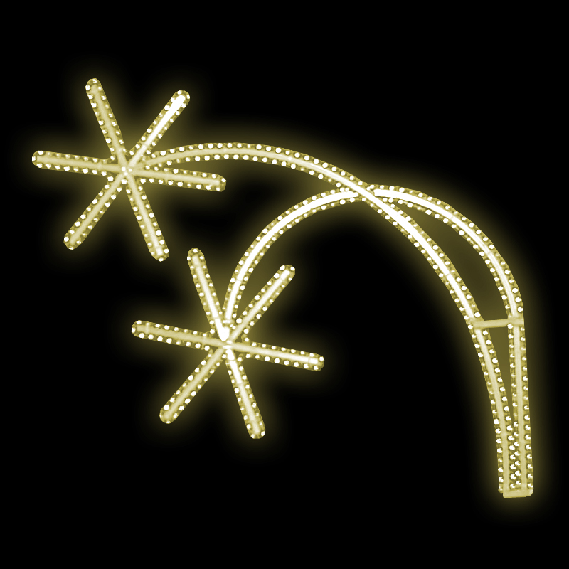 Světelný dekor Vločky na stoncích LED 6073 - 120 x 140 cm