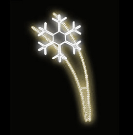 Světelný dekor Vločka velká na prutech LED 6421 - 172 x 82 cm