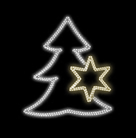 Světelný Dekor LED 6692 - 110x120cm