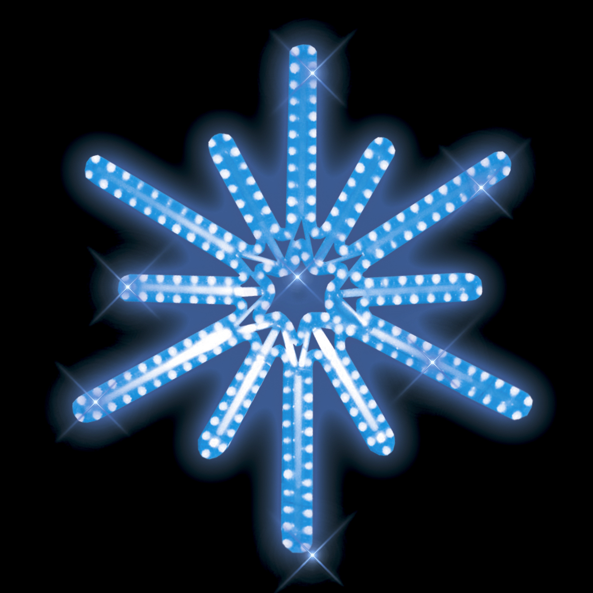 Vločka střední světelný dekor LED 6872 - 83 x 83 cm