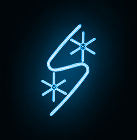 Světelný dekor Esko s vločkami malý LED 7322 - 130 x 80 cm