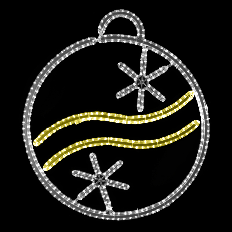 Světelný dekor Koule s vločkami malá LED 7412 - 100 X 90 cm