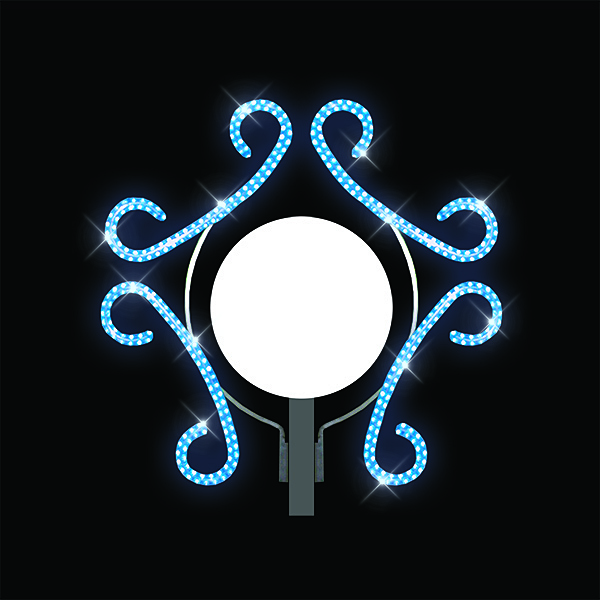 Světelný dekor na lampu Ornamenty  LED 8112 - 120 x 120 cm