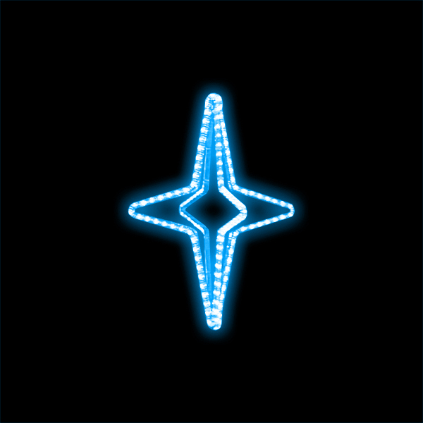 Světelný dekor Hvězda Orion střední 3D LED 8192  - 70 x 55 cm