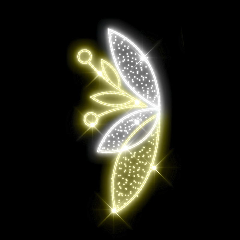 Světelný Dekor Půlkvět malý LED 1032 - 208 x 100 cm