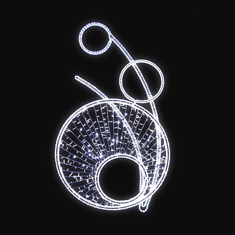 Světelný Dekor kruh s výpletem LED 1061 - 210 x 122 cm