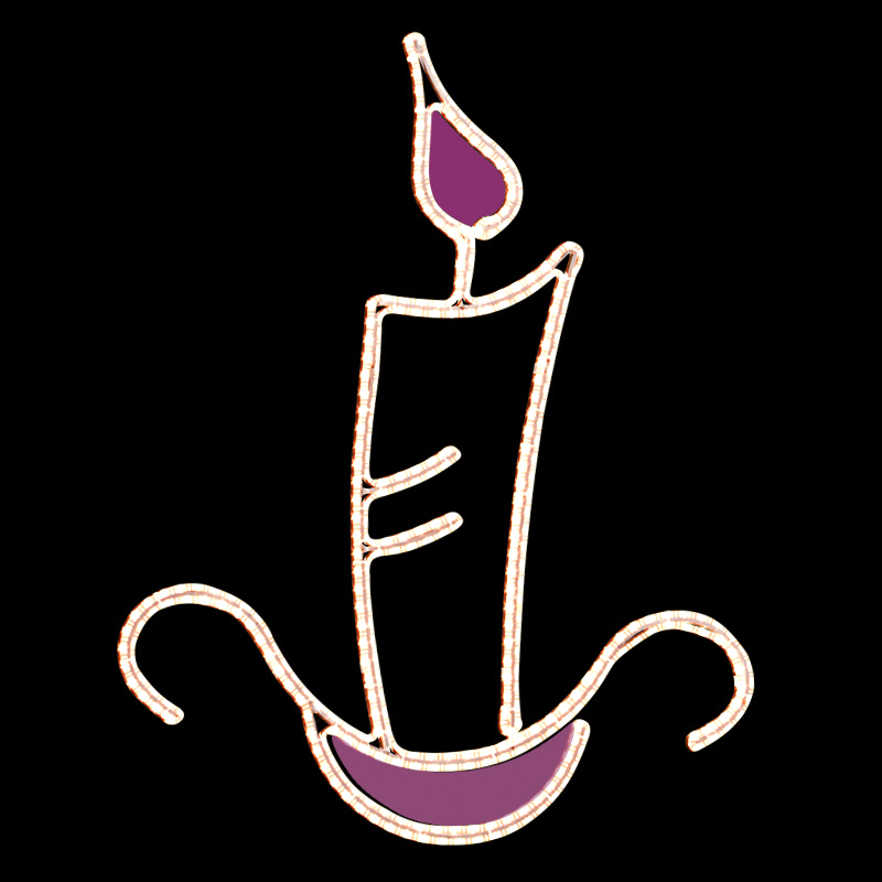 Světelný dekor atypická svíčka LED 9361 - 133 x 103 cm