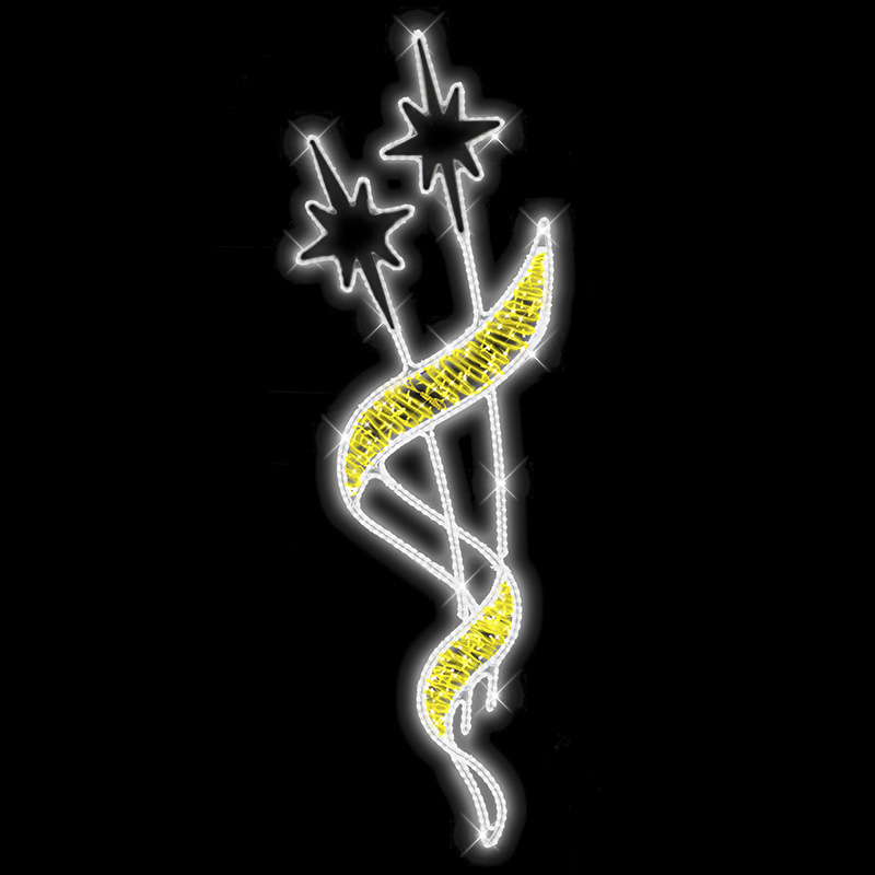 Světelný Dekor Hvězdy Orion v kornoutu malý LED 9702 - 210 x 76 cm