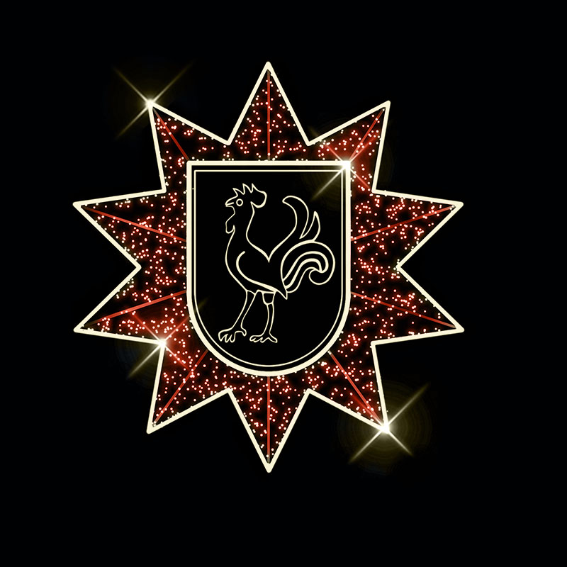 Světelný dekor s gravírovanou vsadkou LED 9961 - 80 x 80 cm