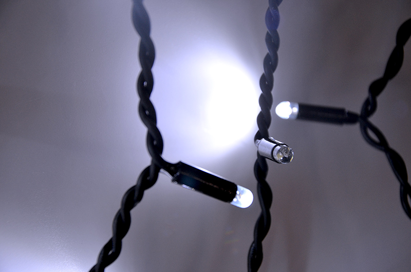 Světelný rampouch LEDICLR-114 bílá/čk 0,5m, 114 LED