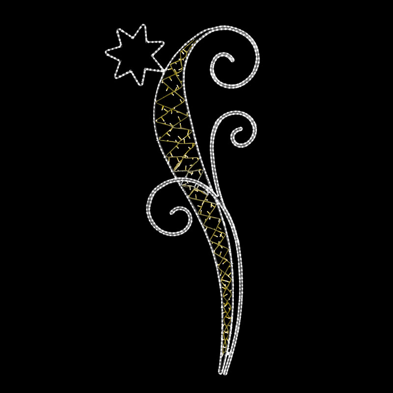 Světelný Kroucený dekor do špičky velký LED 1231 - 266 x 117 cm