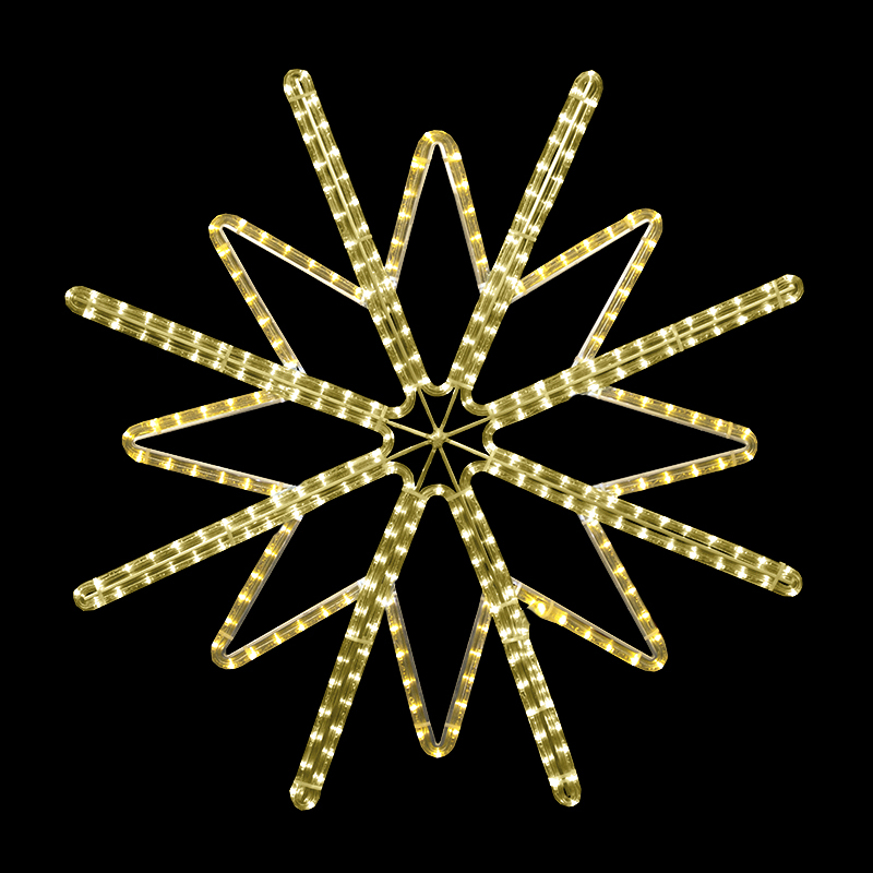 Světelný dekor Hvězda s vločkou LED 9981 - 76 x 76 cm