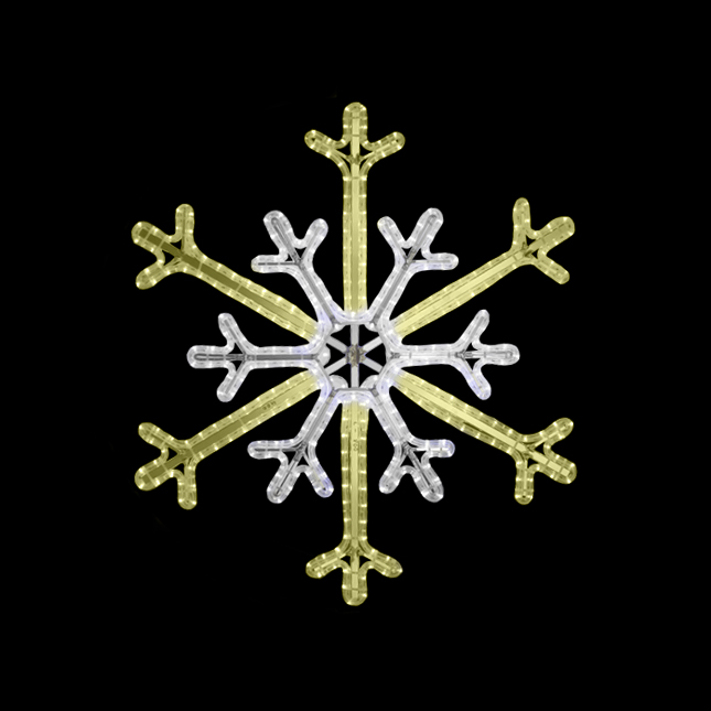 Světelný Dekor Vločka dvojitá LED 6792 - 89x84cm