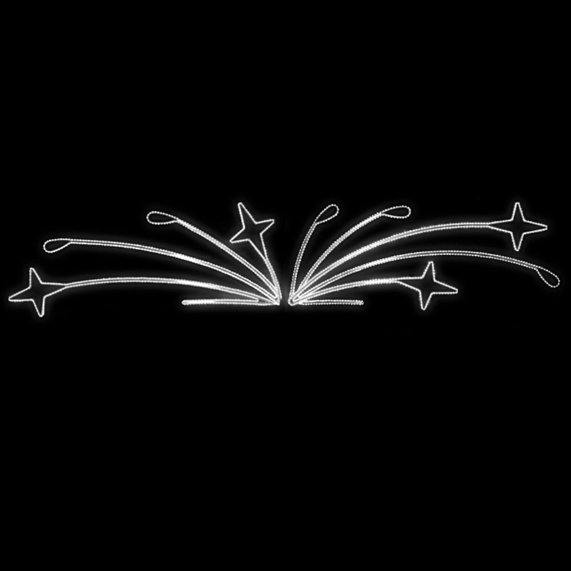 Dekorace do převěsu Hvězdy Orion s orobinci LED 9661 • 9651 - 110 x 561 cm