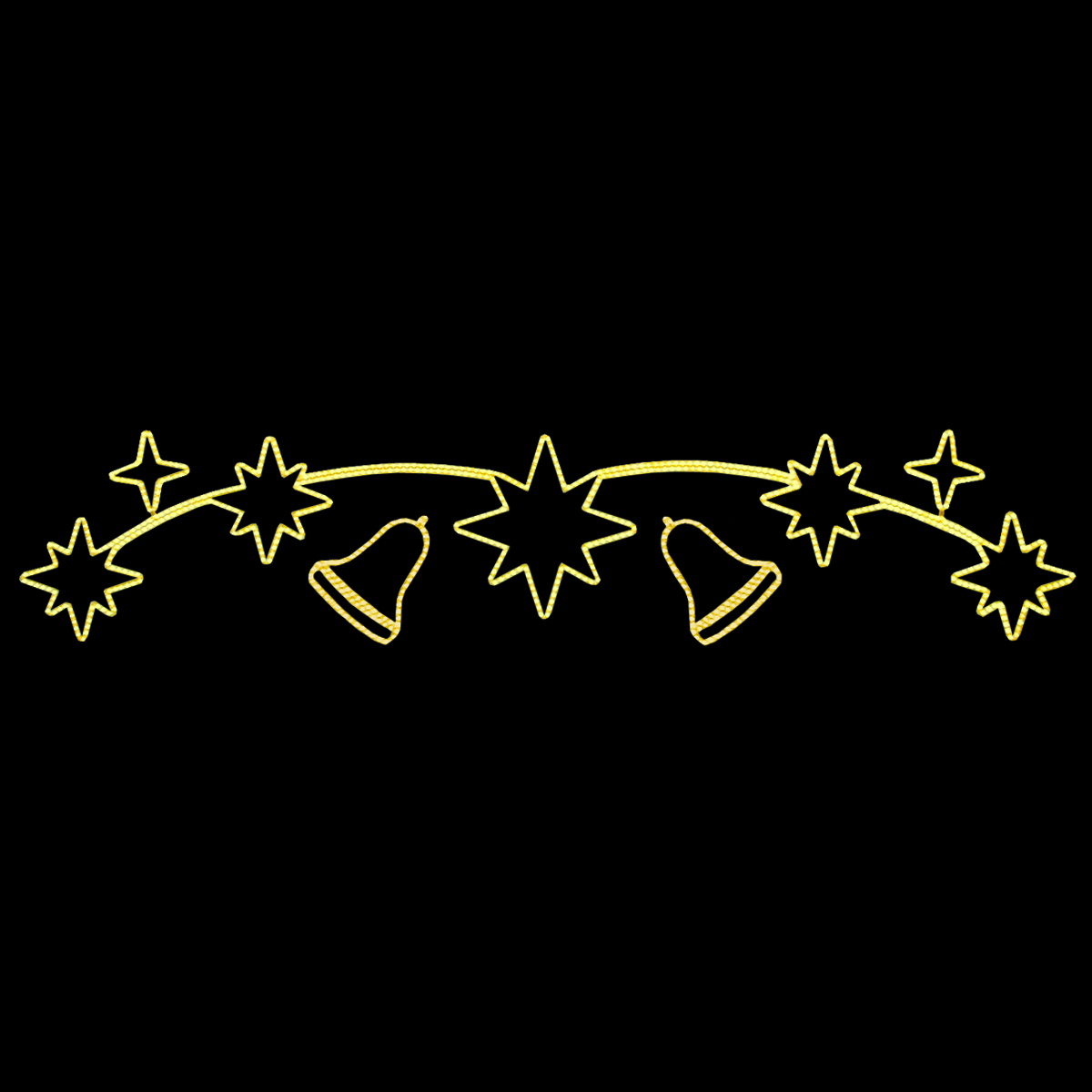 Dekorace do převěsu Zvonky s hvězdami LED 4141 - 100 x 450 cm