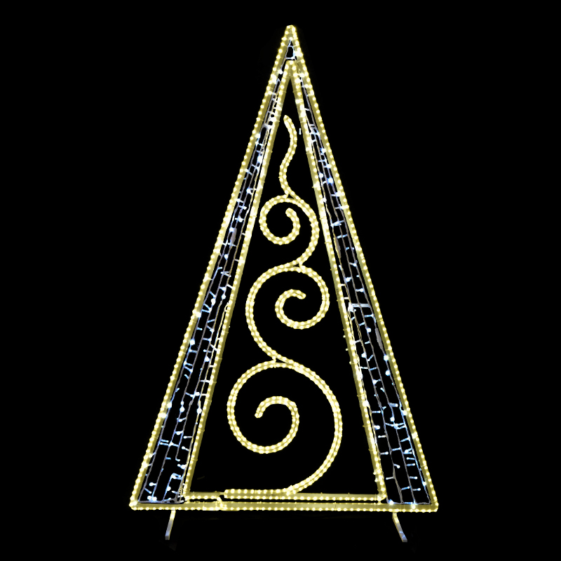2D LED Dekorace stromek trojúhelník velký - N2/19 - 212 x 135 cm