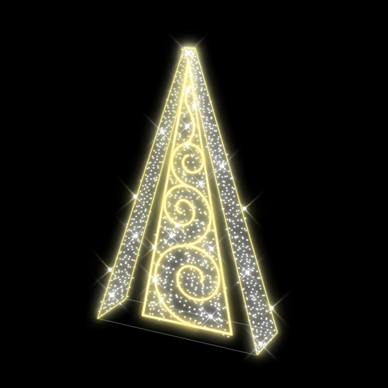 LED 3D stromek trojúhelník velký 208 x 147 x 40 cm - N5/19