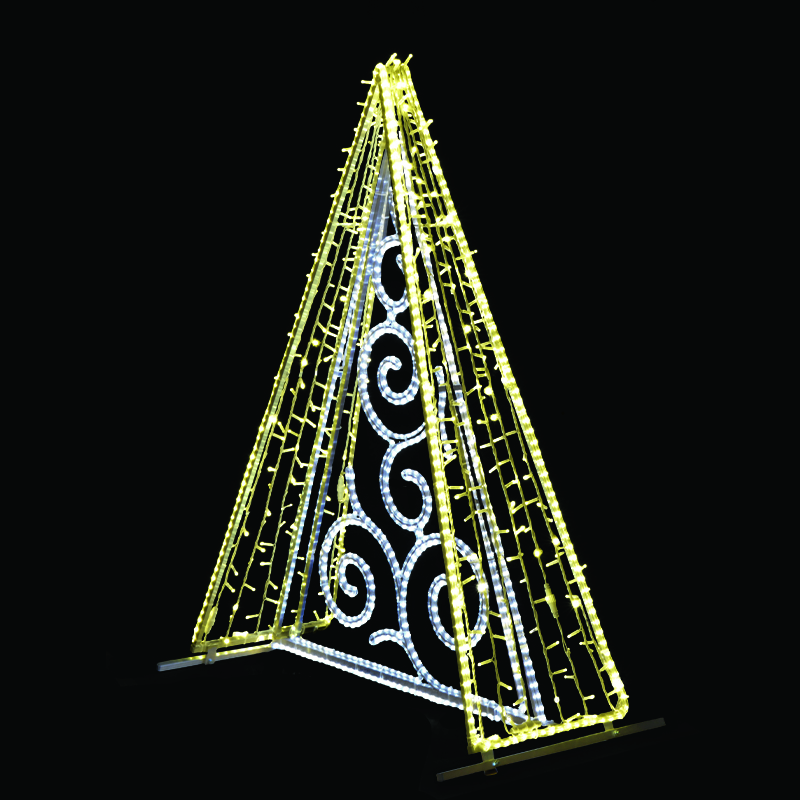 LED 3D stromek trojúhelník malý 168 x 126 x 51 cm - N4/19