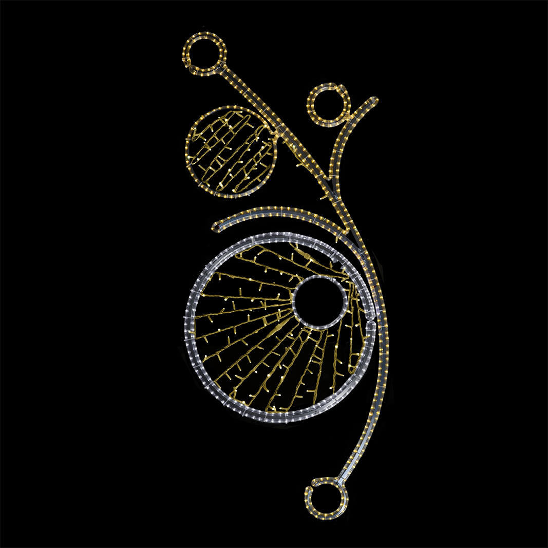 Světelný Dekor s výpletem menší LED 1012 - 215 x 86 cm