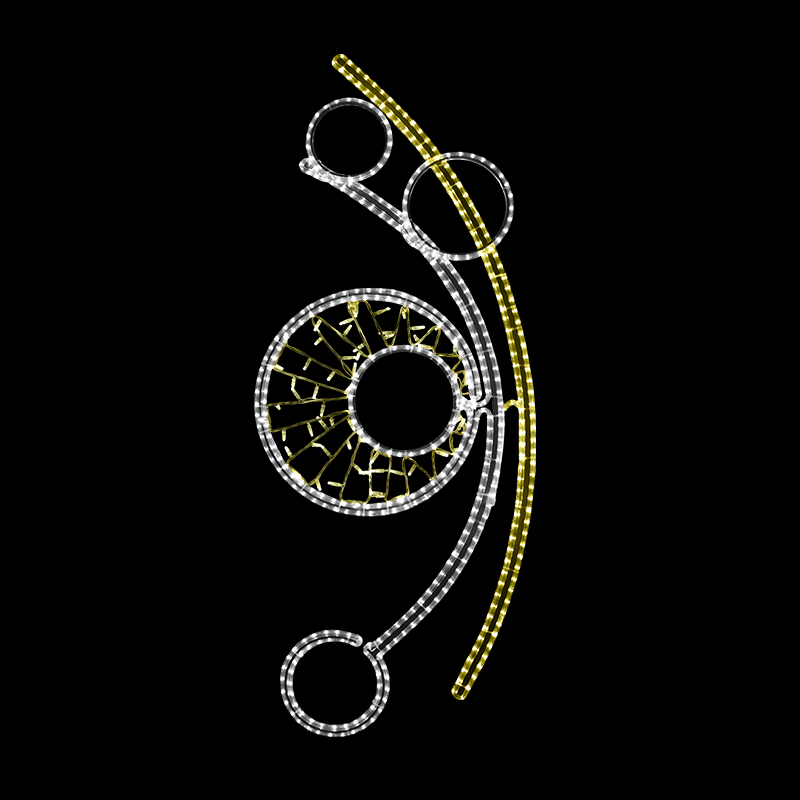 Světelný Dekor s výpletem LED 1013 - 165 x 69 cm