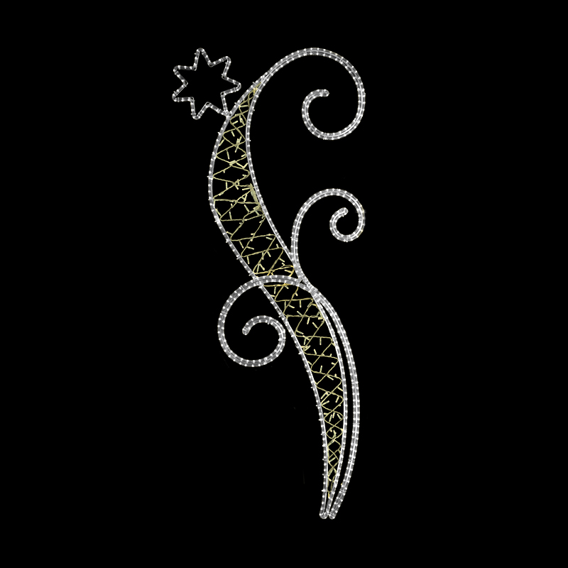 Světelný Kroucený dekor do špičky střední LED 1232 - 216 x 89 cm