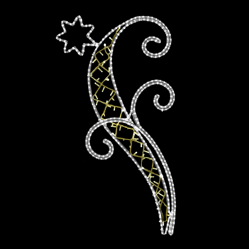 Světelný Kroucený dekor do špičky malý LED 1233 - 152 x 81 cm