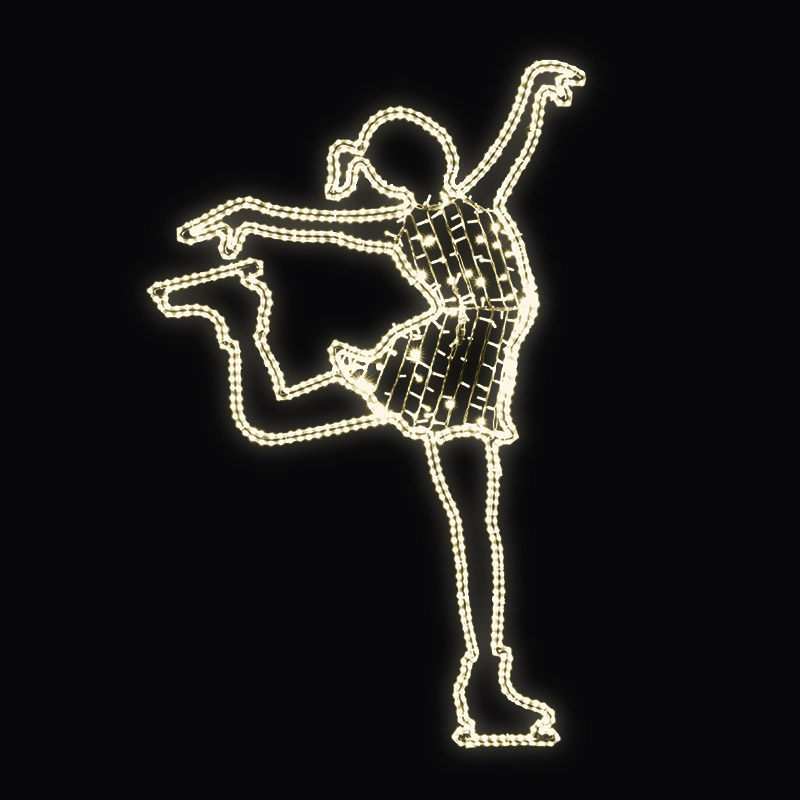 LED dekor bruslařka N12/20 - 213 x 131 cm s výpletem