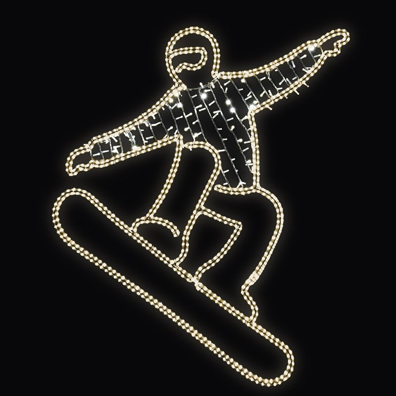 LED dekor snowboardista N20/20 - 180 x 152 cm