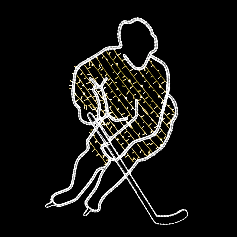 LED dekor hokejista N19/19 - 209 x 150 cm