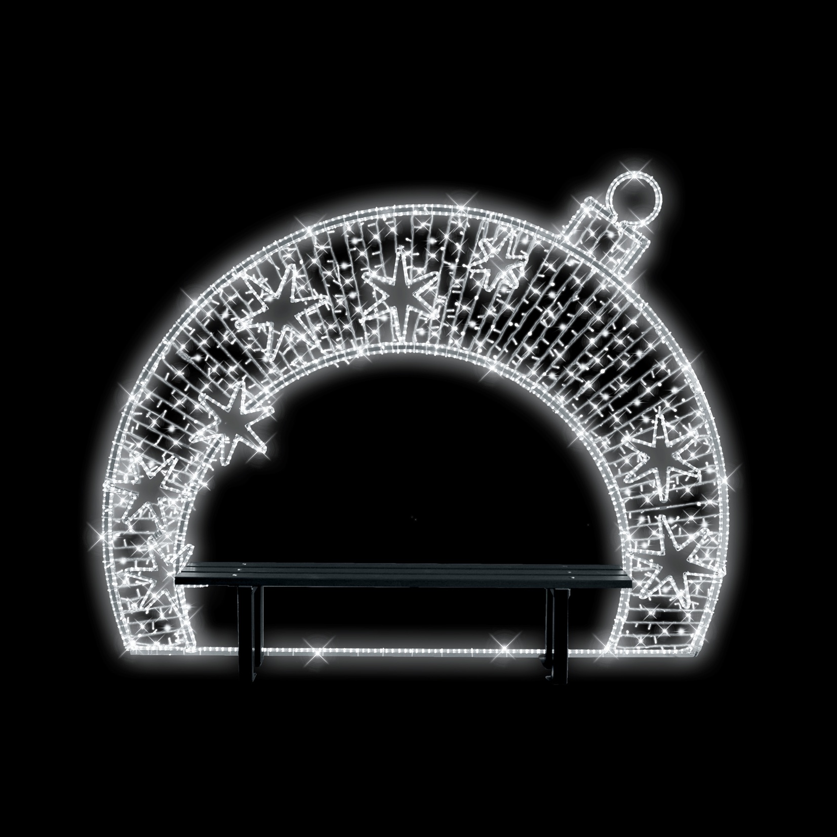 LED lavička půlkoule s hvězdami - N8/23 - 24 V - 221 x 283 cm 