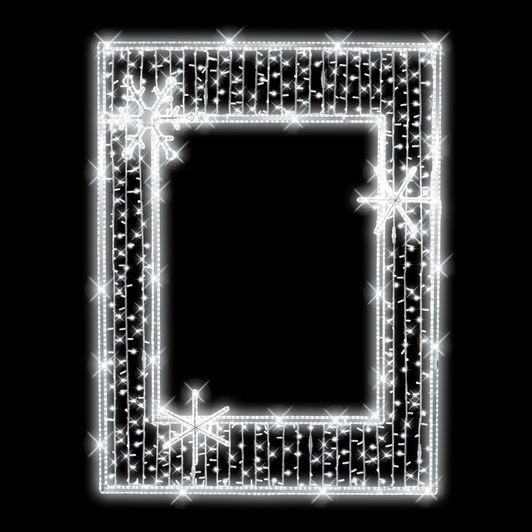 LED fotorám 3 vločky N1/22 - 253 x 190 cm