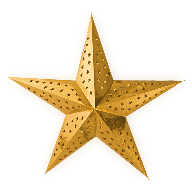 Papírová hvězda pěticípá 60 cm
