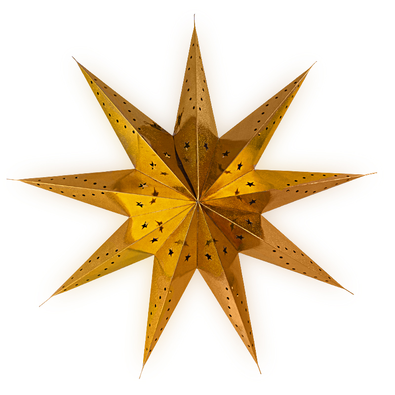 Papírová hvězda devíticípá 60 cm