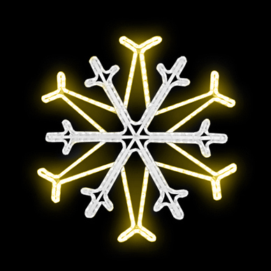 Světelný dekor Hvězda s vločkou LED 6892 - 83 x 83 cm