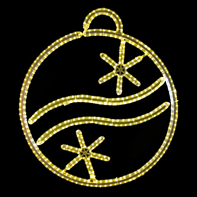 Světelný dekor Koule s vločkami malá LED 7412 - 100 X 90 cm