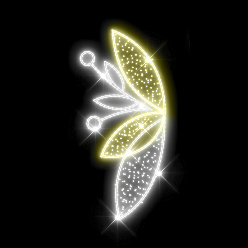 Světelný Dekor Půlkvět malý LED 1032 - 208 x 100 cm