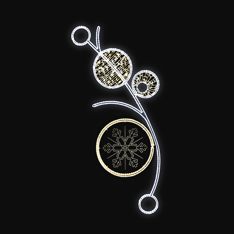 Světelný Dekor kruhy s plastovou vsadkou LED 1041 - 266 x 124 cm