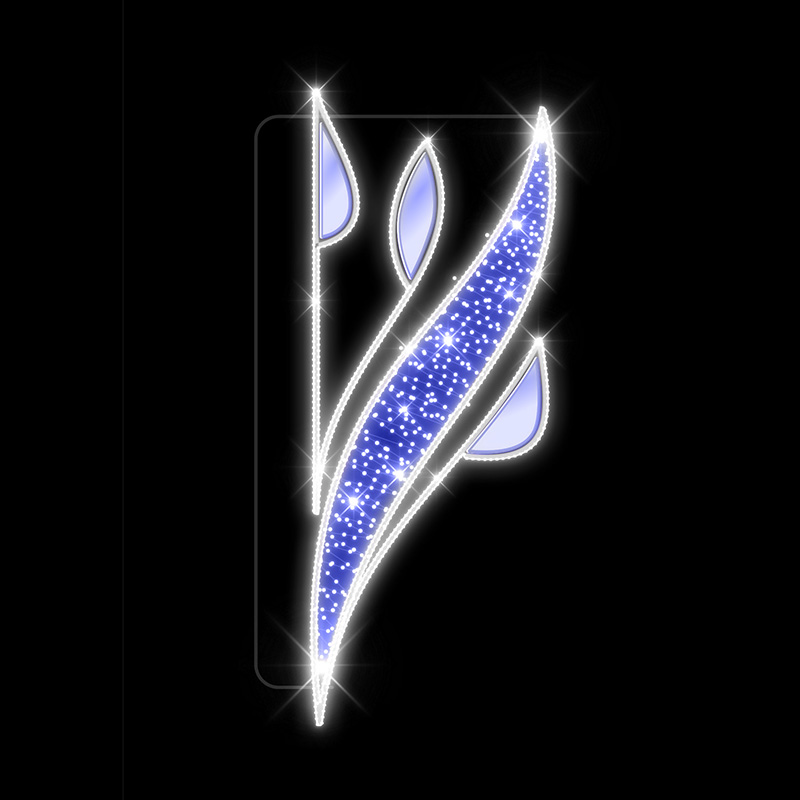 Světelný Dekor Poupata s listem LED 9751 - 290 x 108 cm