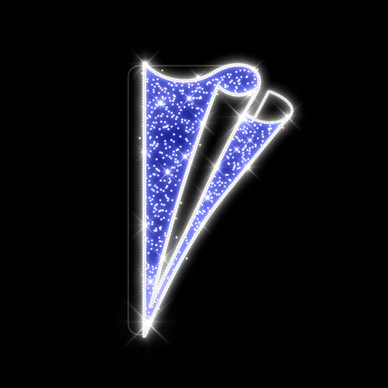 Světelný Dekor Srolovaná látka LED 9761 - 271 x 146 cm