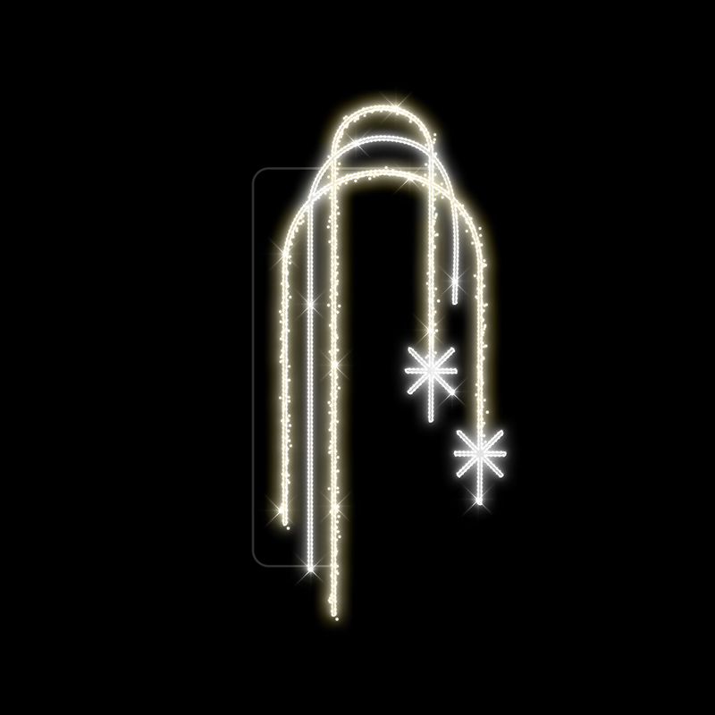 Světelný Dekor LED  9842 - 92x208cm